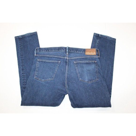 J. Crew Denim Jeans 484 Mens 36x32 Slim Medium Wash Tapered Leg Mid Rise - Picture 3 of 7